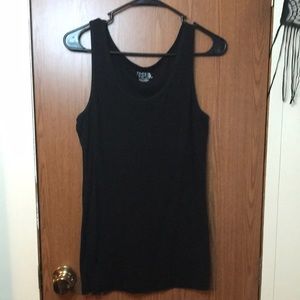Black Ribbed Tank Top